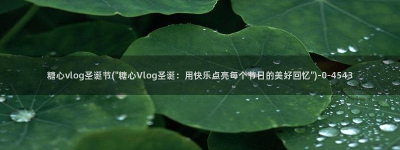 糖心vlog饼干:糖心vlog圣诞节(\